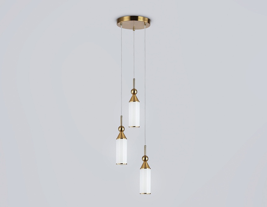 LH55272/3 BS/FR латунь/белый матовый E14 max 40W D230*1200