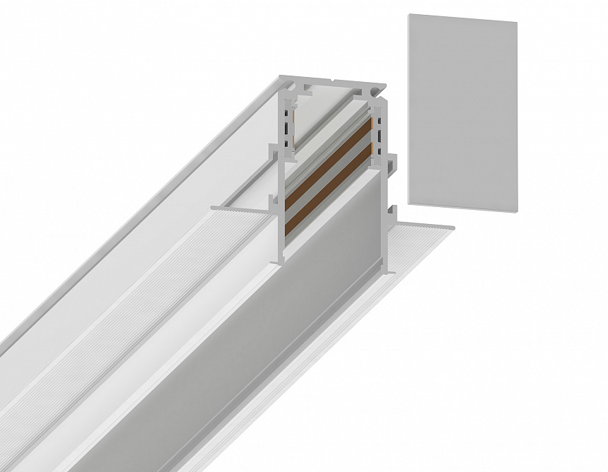 GL3607 WH белый заглушка для встраиваемого магнитного шинопровода Magnetic 48V (2шт)