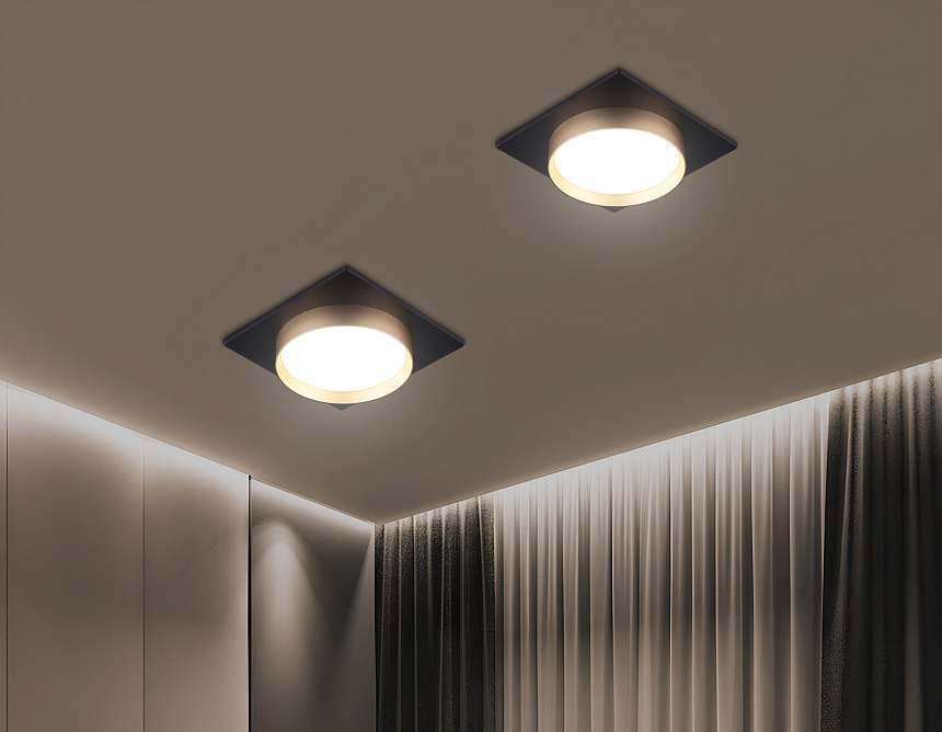 TN5232 BK/GD черный/золото GX53 max 12W 110*110*35