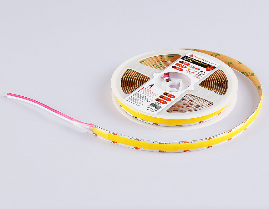 GS4801 COB 616Led/19W m/ 24V IP20 3000K/ 5m*12mm*2mm (2 конт.)