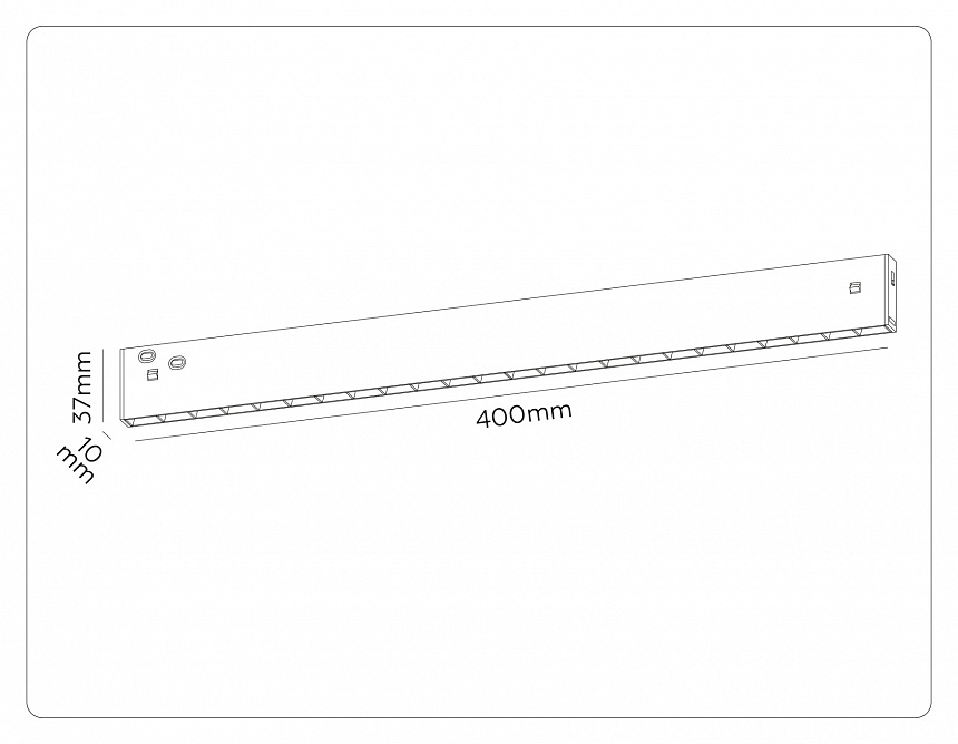 GL2340 BK черный IP20 20W 3CCT 3000/4200/6400K 48V 400*10*37