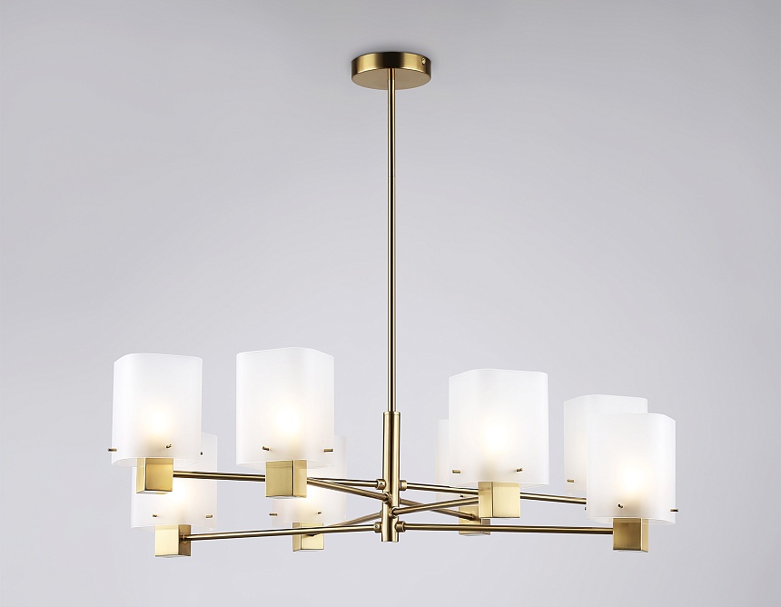 LH57033/8 BS/SM латунь/дымчатый E14/8 max 40W D830*710