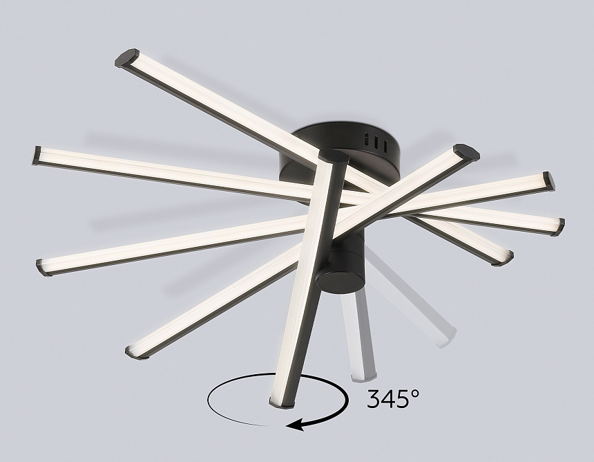 FL6222 BK черный 70W 3000K-6400K 605*605*170 (ПДУ ИК)