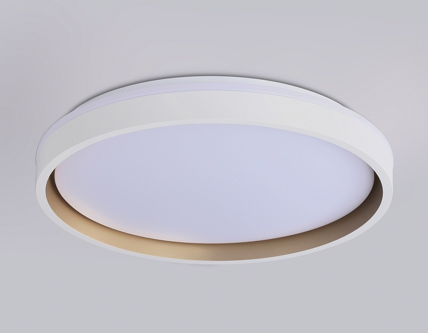 FZ607 WH/GD белый/золото IP20 66W 3000K-6500K+RGB D490*85 (ПДУ ИК)