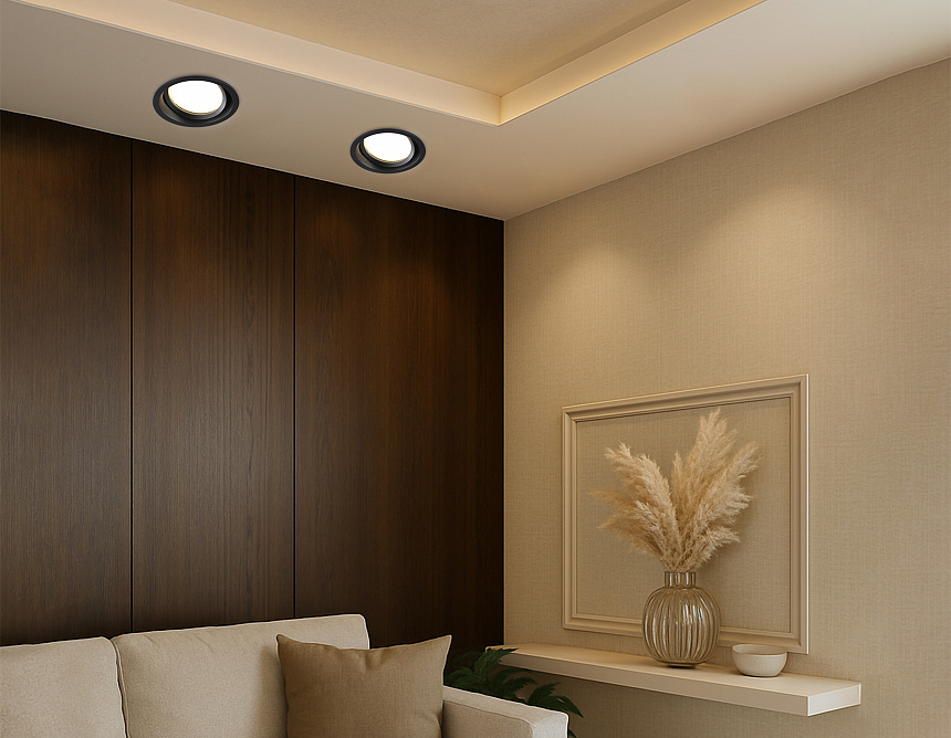 TN6653 BK черный IP44 GX53 D110*48