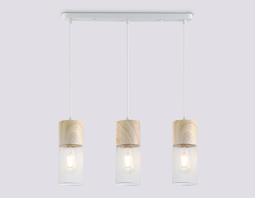 TR8499/3 WH/WD белый/дерево E27/3 max 60W 550*100*1000