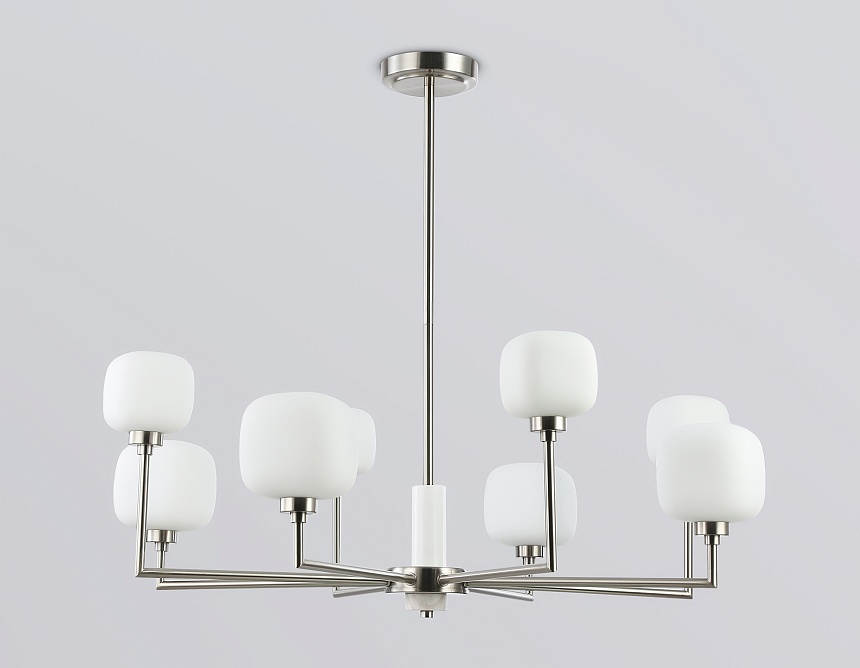 LH53003/8 SN/FR сатин никель/белый матовый G9*8 max 40W D830*680