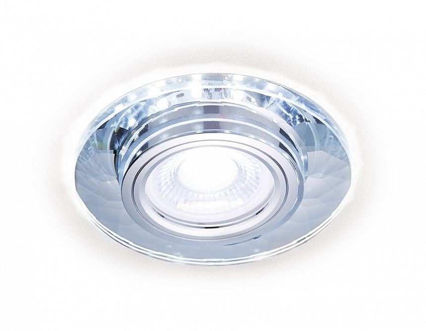 S211 CL/WH хром/прозрачный MR16+3W(LED WHITE 4200K)