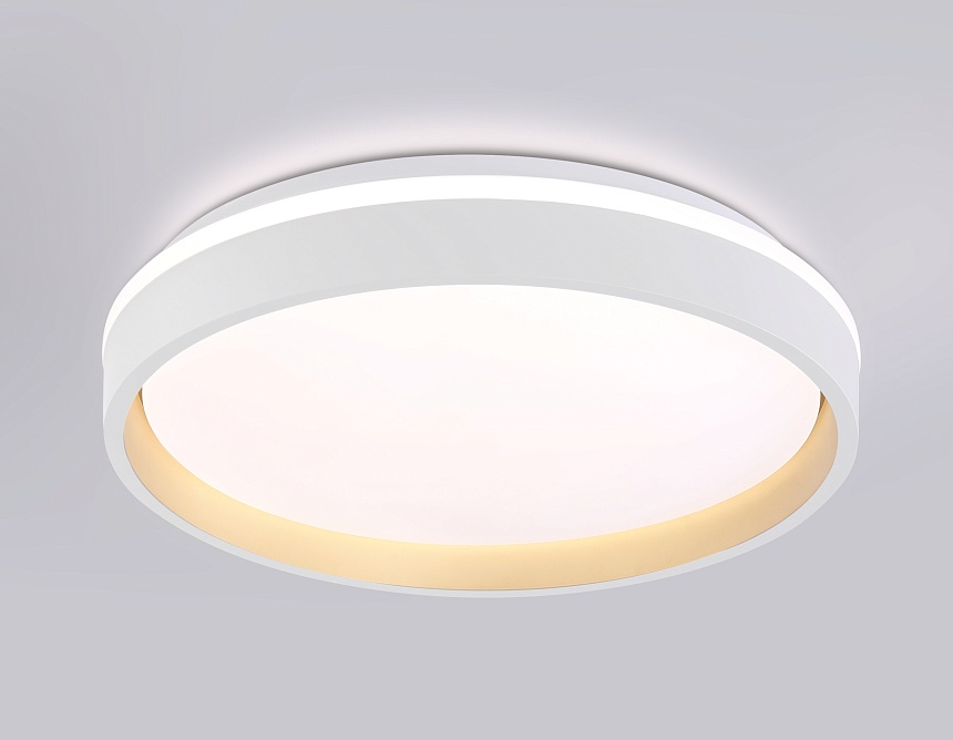 FZ601 WH/GD белый/золото IP20 46W 3000K-6500K+RGB D390*80 (ПДУ ИК)