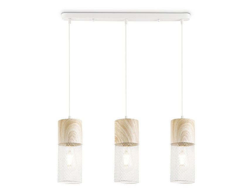 TR8499/3 WH/WD белый/дерево E27/3 max 60W 550*100*1000