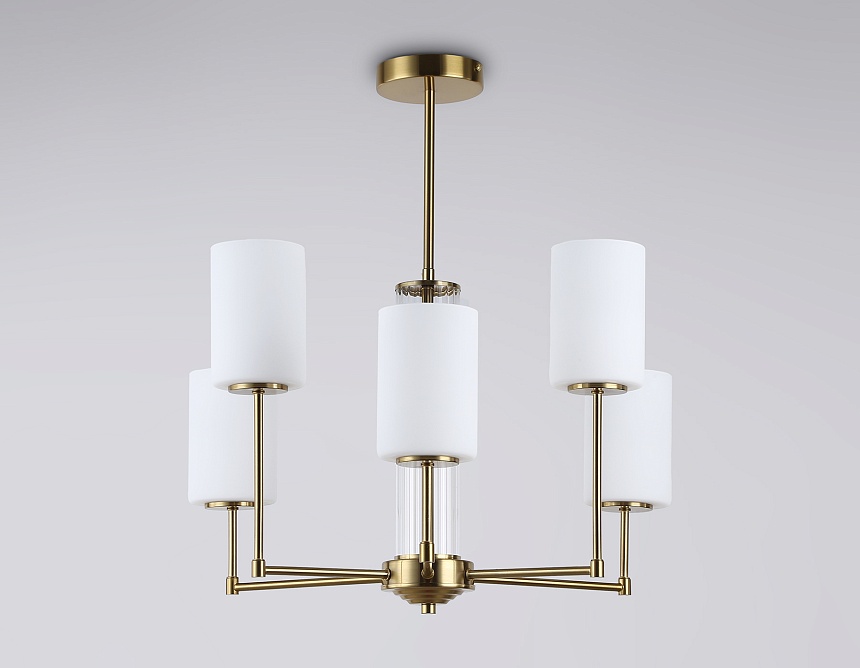 LH56215/6 BS/FR латунь/белый матовый E27/6 max 60W D600*600