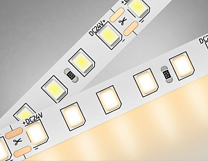 GS3101 2835 120Led/ 10W m/ 24V IP20 3000K/ 5000*8*1.2mm (2 конт.)