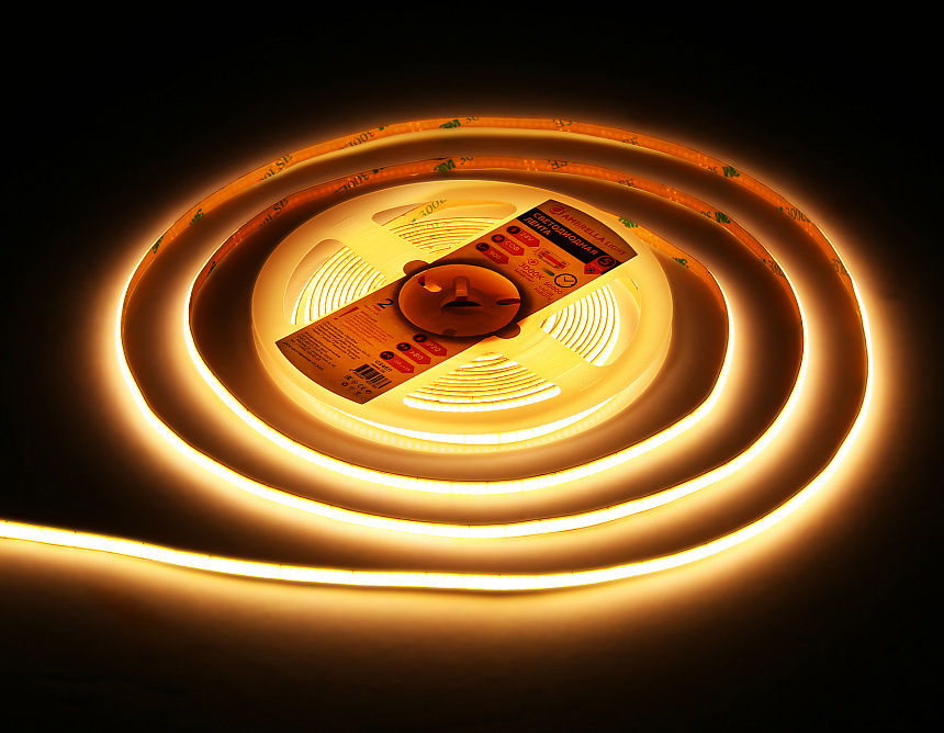 GS4611 COB 400Led/10W m/ 24V IP20 3000K/ 5m*5mm*2.1mm (2 конт.)