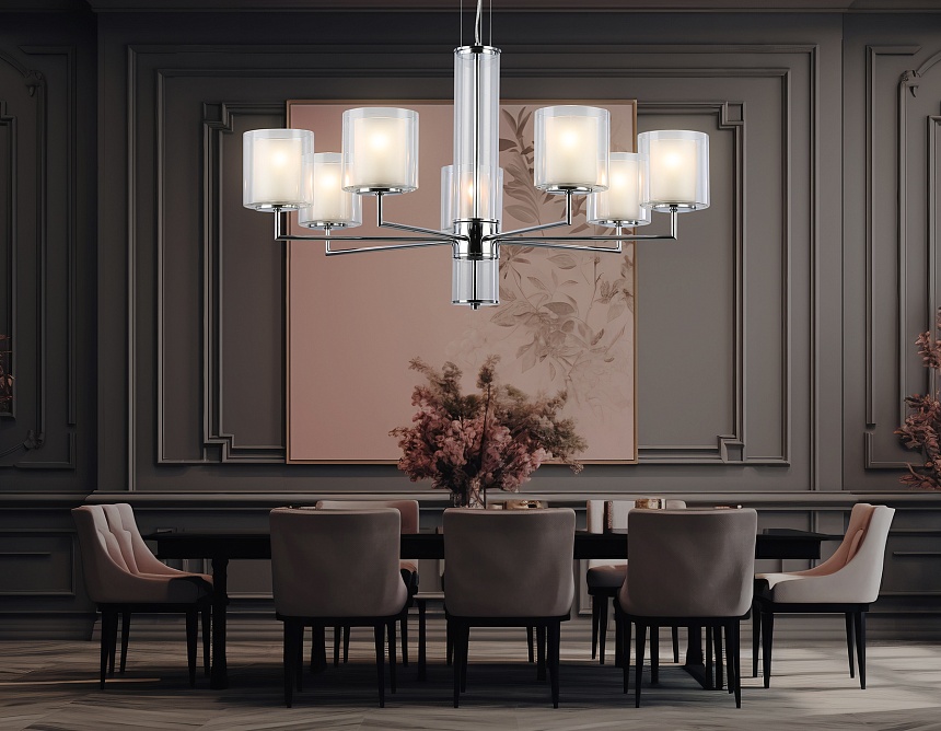 LH56003/7 СH/FR хром/белый матовый E14*7 max 40W D790*1260