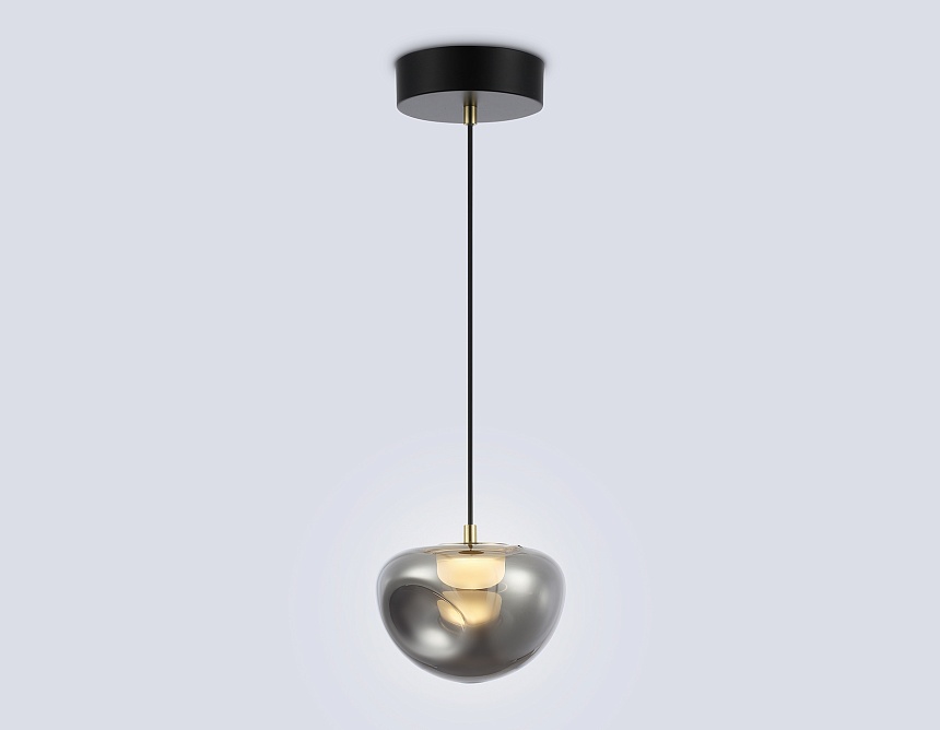 LH12001 BK/GD/SM черный/золото/дымчатый 6W 3000K D180*145