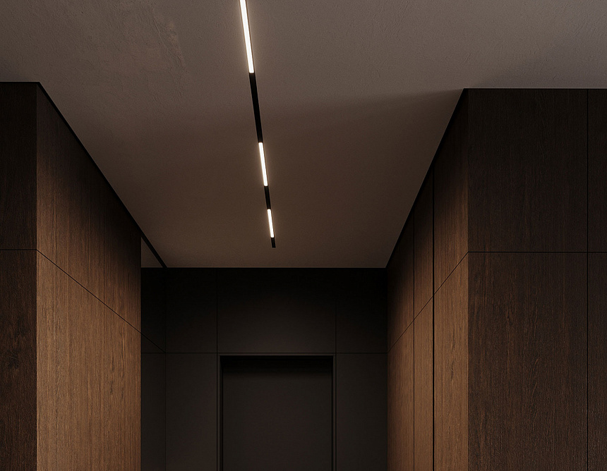 GL2320 BK черный IP20 10W 3CCT 3000/4200/6400K 48V 200*10*37