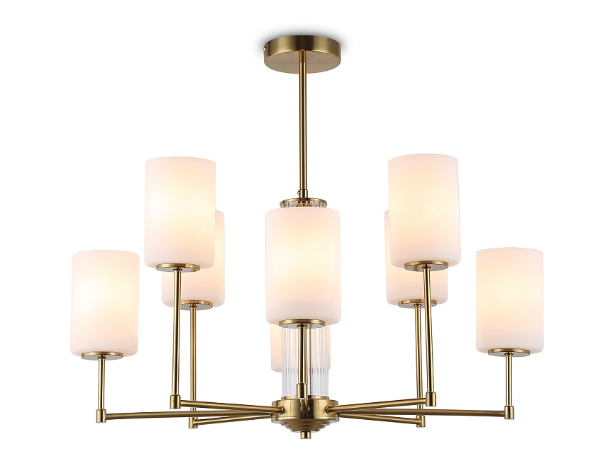 LH56217/8 BS/FR латунь/белый матовый E27/8 max 60W D700*600