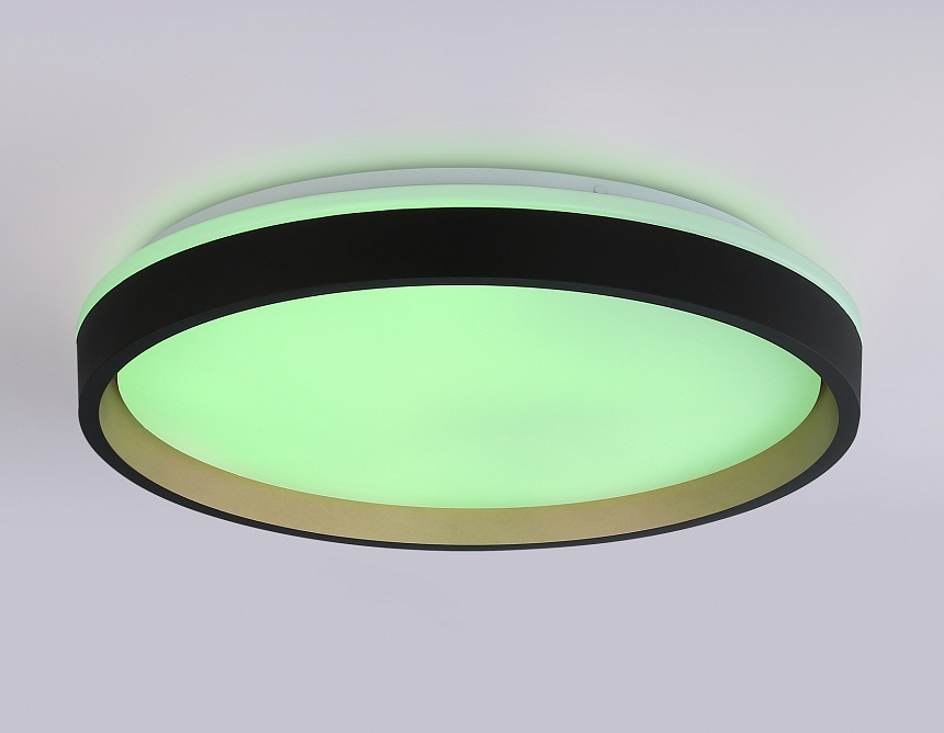 FZ610 BK/GD черный/золото IP20 66W 3000K-6500K+RGB D490*85 (ПДУ ИК)