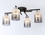 TR303212/4 BK/CH/SM/FR черный/хром/дымчатый/белый матовый E27*4 max 60W D515*200