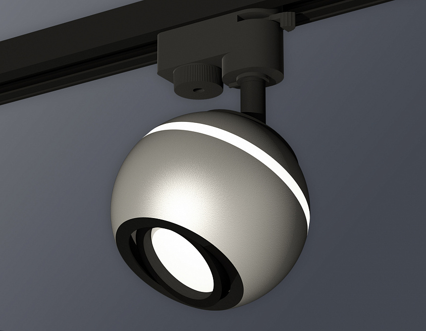 XT1103001 SSL/PBK серебро песок/черный полированный MR16 GU5.3 LED 3W 4200K (A2521, C1103, N7002)
