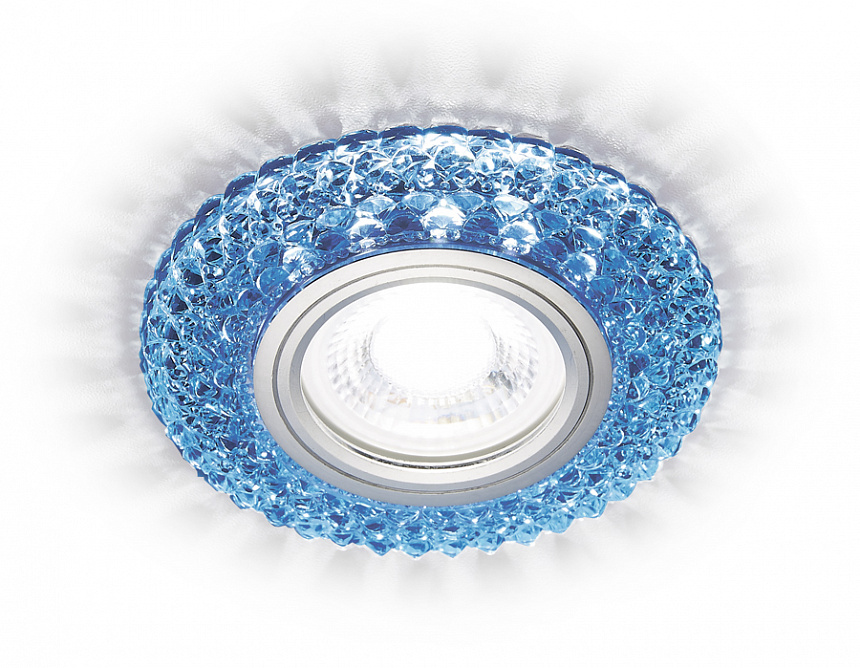 S291 BL/WH хром/голубой MR16+3W(LED WHITE 4200K)