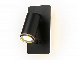 FW2466 BK черный GU10 max 12W+LED 4200K 9W 185*105*150