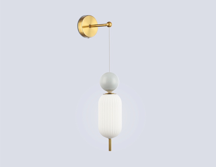 LH53108 BS/GR/FR латунь/серый/белый матовый G9 max 28W 100*200*570