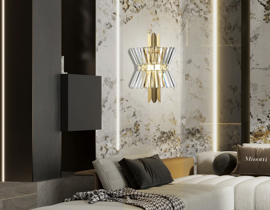 LH41029/2 BS/CL латунь/прозрачный E14*2 max 40W 310*180*460