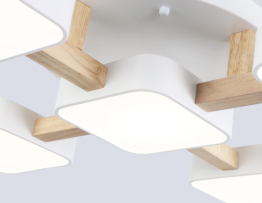 FL4881/5 WH/WD белый/дерево 90W 3000-6000K 675*675*110 (без ПДУ)