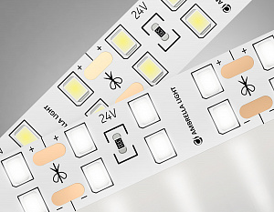 GS3602 2835 204Led/ 20W m/ 24V IP20 4500K/ 5000*14*1.2mm (2 конт.)