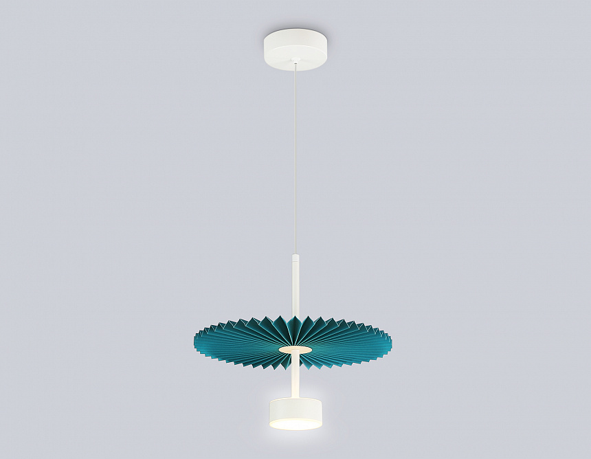 LH72611 WH/GR белый/бирюзовый 6W 3000K D300*260-1770