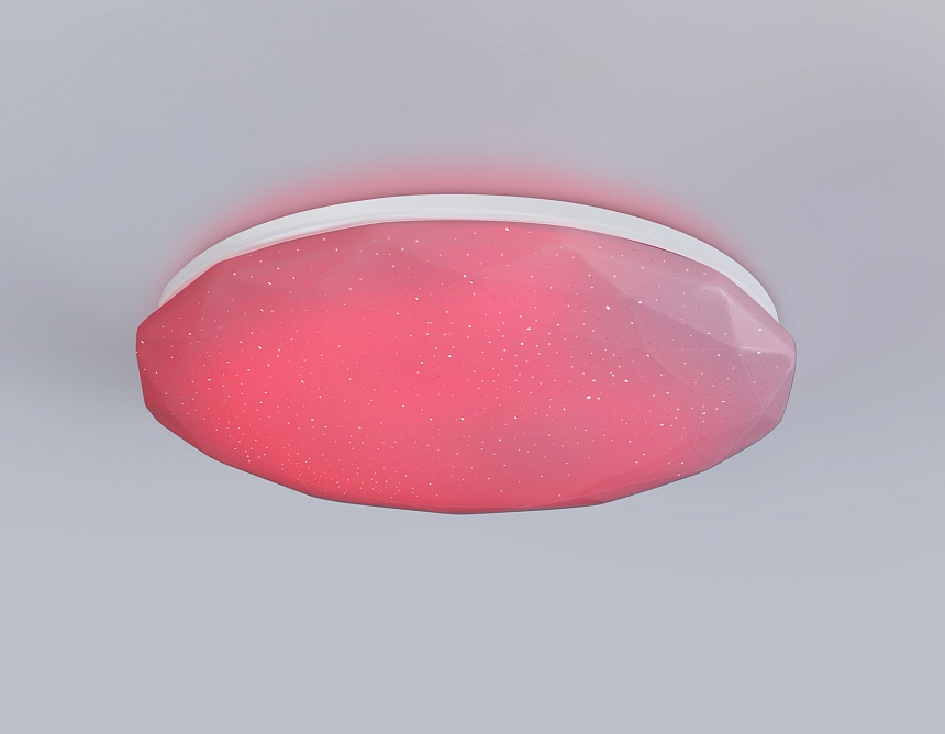 FZ417 WH белый IP20 46W 3000K-6500K+RGB D380*60 (ПДУ ИК)