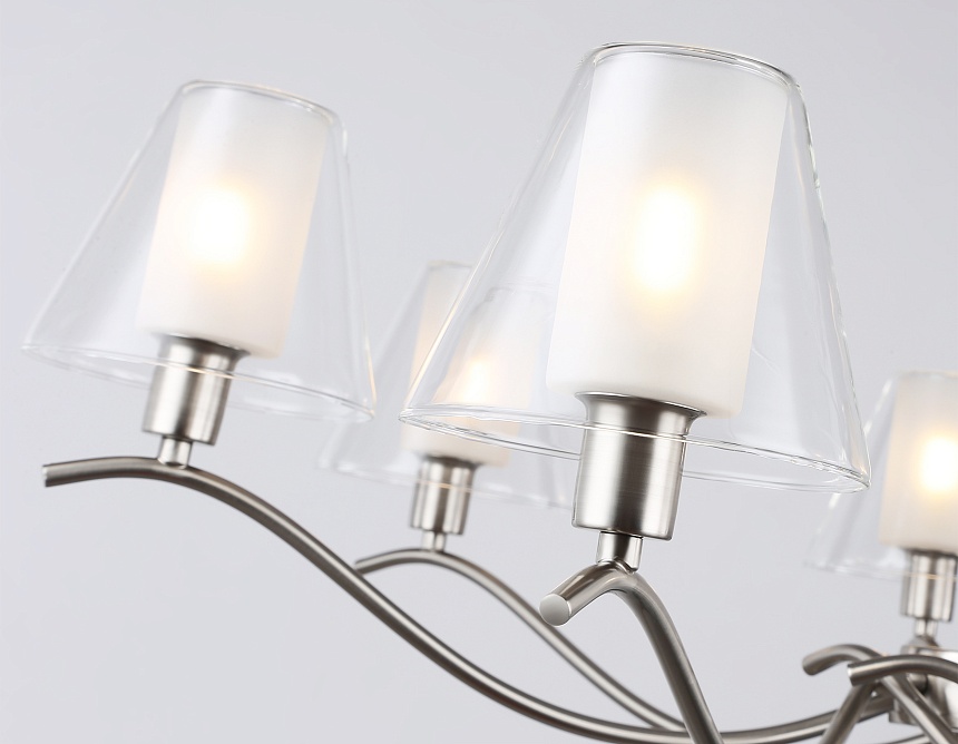 LH57083/7 SN/FR никель/белый матовый E14/7 max 40W D840*790