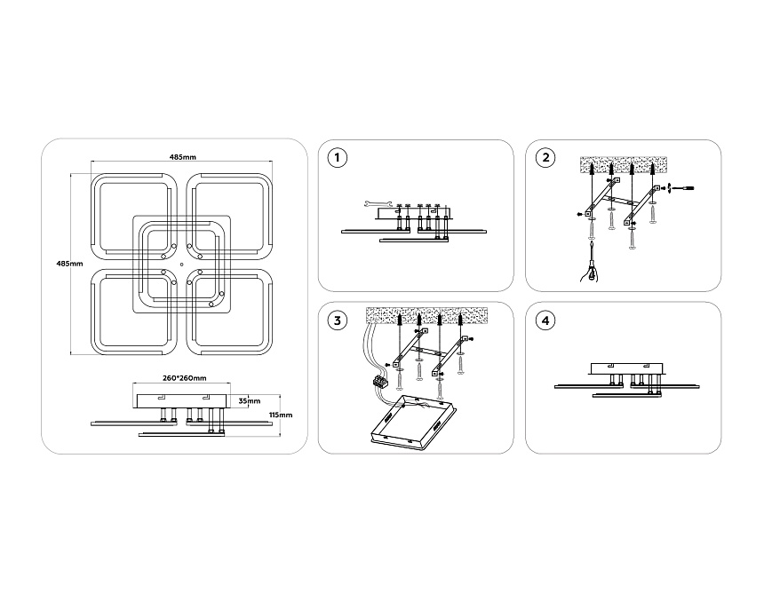 FA8949/4+1 WH белый 78W 3000-6000K 485*485*115 (ПДУ ИК) FA8949/4+1 WH белый 78W 3000-6000K 485*485*115 (ПДУ ИК)