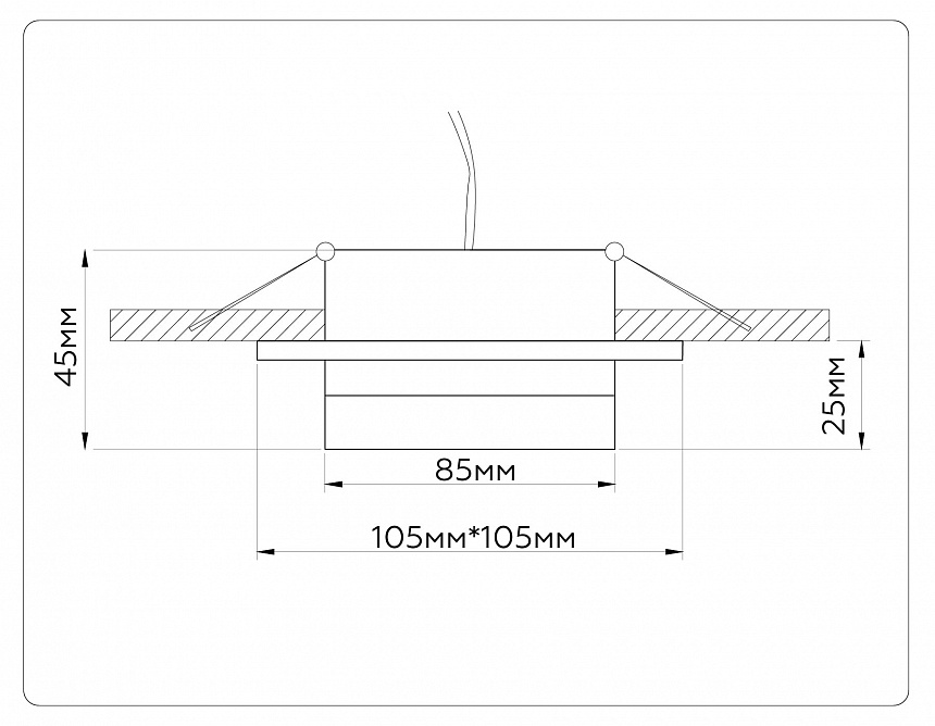 TN52421 WH/FR белый/белый матовый GX53 max 12W 105*105*45